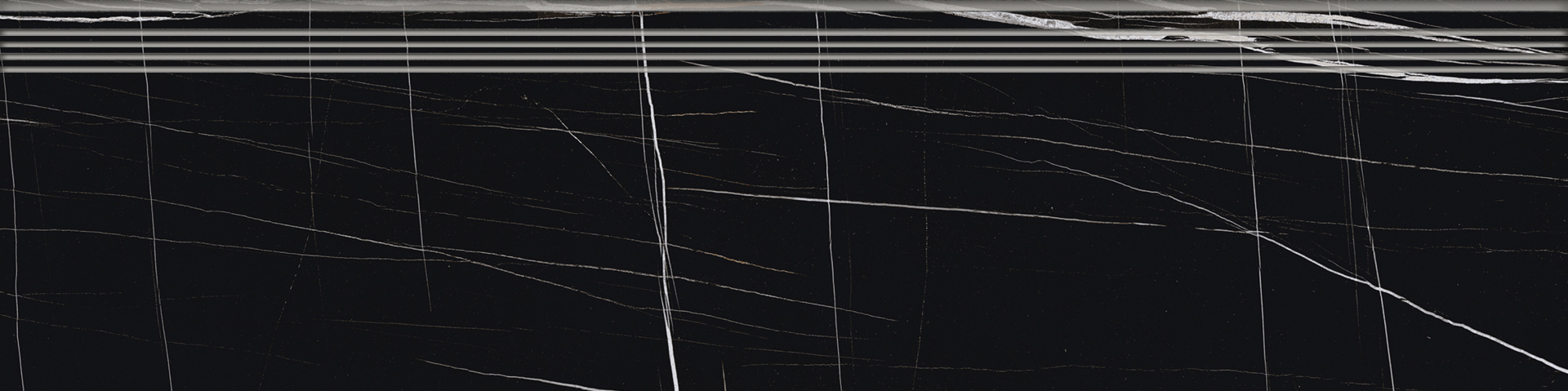 Ступени Керранова marble trend nero dorato черный 30x120