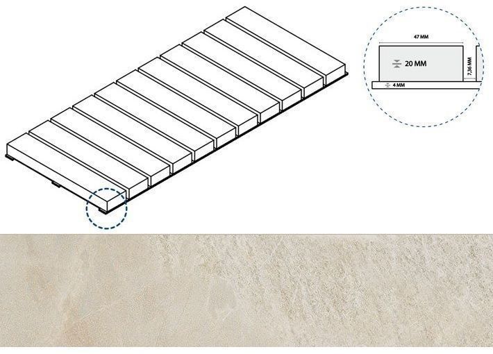 Керамогранит уайт решётка стрим 20 25x60