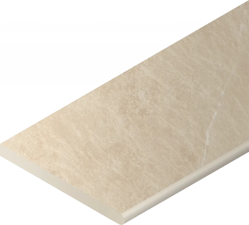 Бортик Италон Материя x2 Магнезио закругленный правый 620090001205 бежевый 30x120