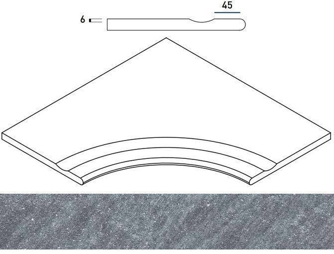 Керамогранит СИЛВЕР БОРtИК 60x60 С ВЫЕМКОЙ УГЛ.ЗАКР 60x60