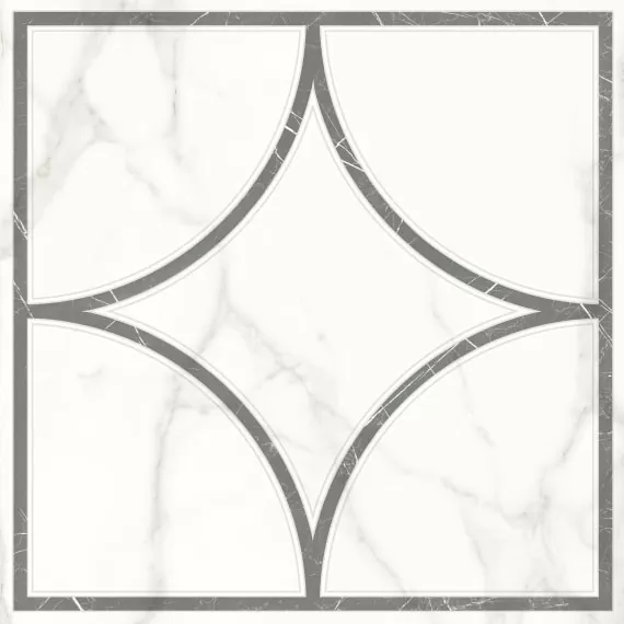 Керамическая плитка Декор lasselsberger Каррара Нова 7346-0002 белый 45x45 45x45