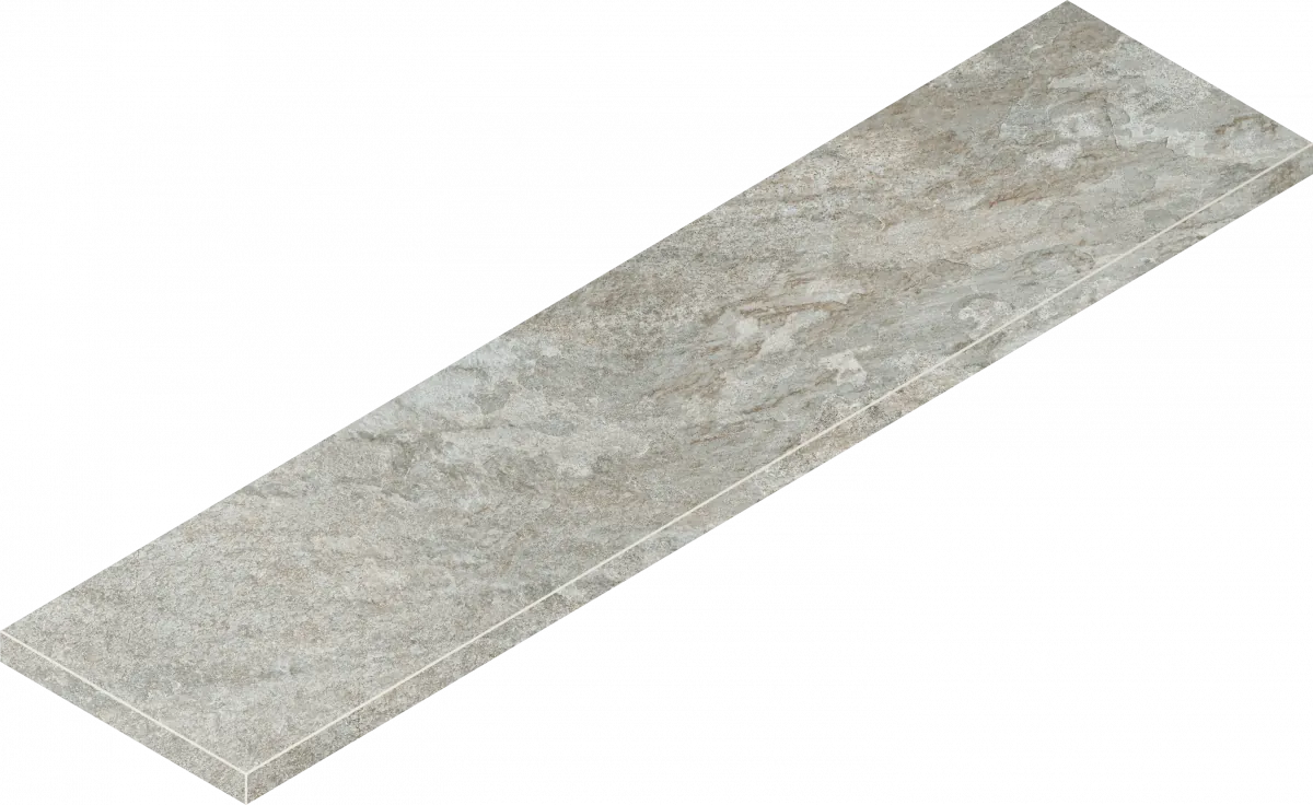 Ступени Италон Магма Сильвер угловая левая 620070002987 серый 33x120