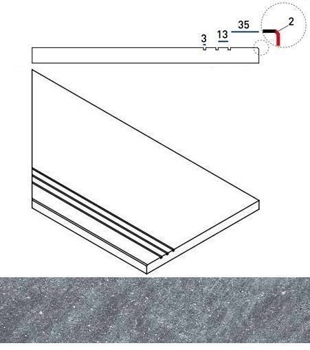 Керамогранит СИЛВЕР БОРТИК 30x60 ГРИП ЛЕВ 30x60