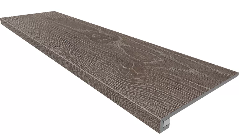 Ступени estima Комплект kw03 kraft wood wenge (Ступень 33x120 структурированный прямоугольный бортик без насечек и Подступенок 14,5x120) 33x120