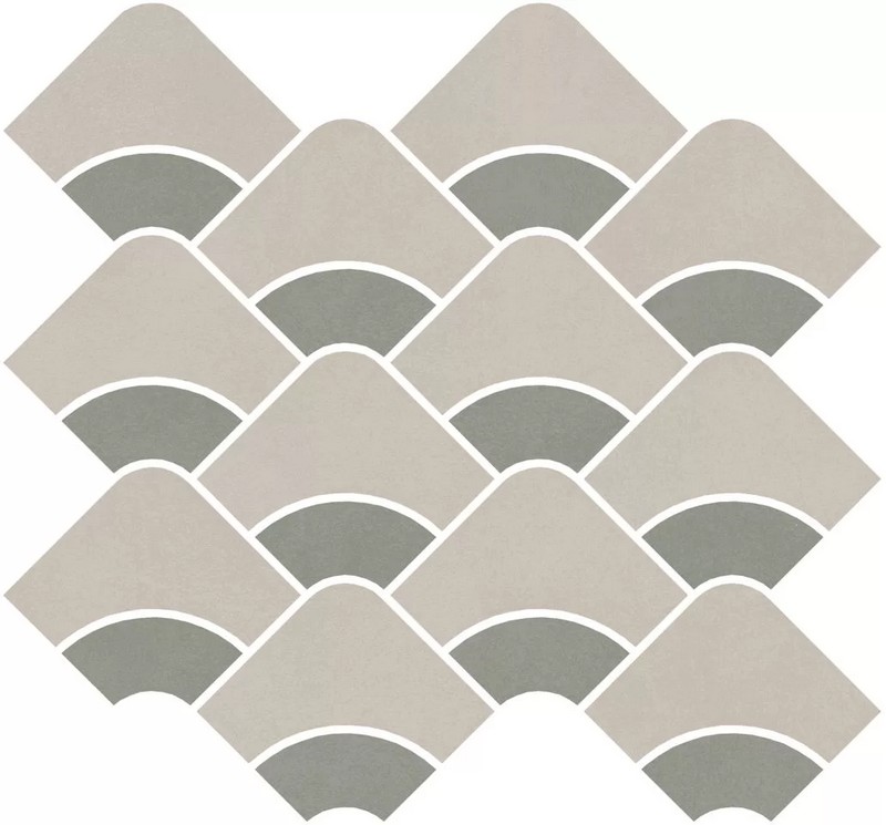 Керамическая плитка Декор kerama marazzi kmd2hid006br Таделакт наборный бежевый светлый, зеленый матовый обрезной 28x30