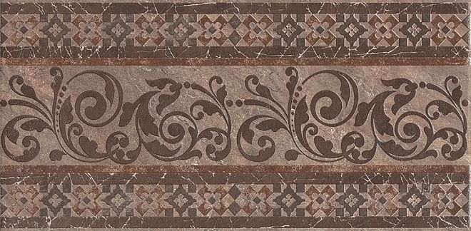 Керамогранит Бордюр Бромли коричневый 19,6x40,2