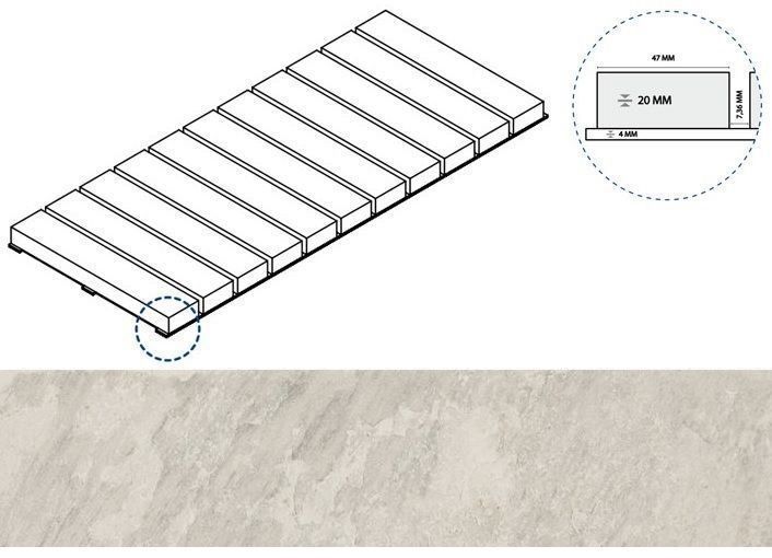 Керамогранит айс решётка стрим 20 25x60
