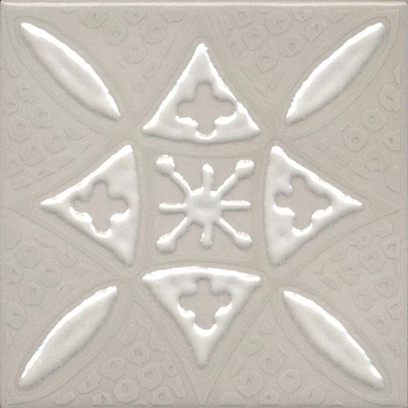 Керамическая плитка Декор kerama marazzi kmd3sta018gn Бахия 2 серый светлый глянцевый 9.8x9.8