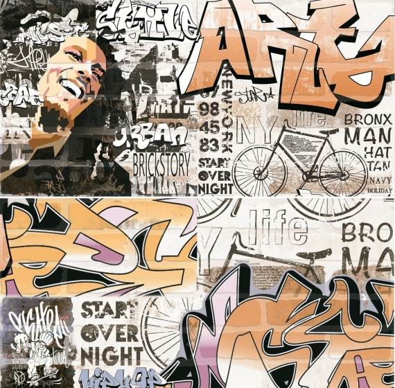 Керамогранит Брикстори панно 1 (комплект из 2 шт.) 60x60