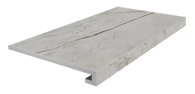 Ступени kerama marazzi km6060g0061rgcf фронтальная клееная Ифран серый светлый матовый обрезной 33x60