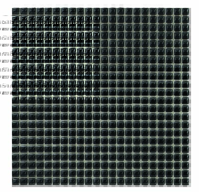 Мозаика black glass 30x30