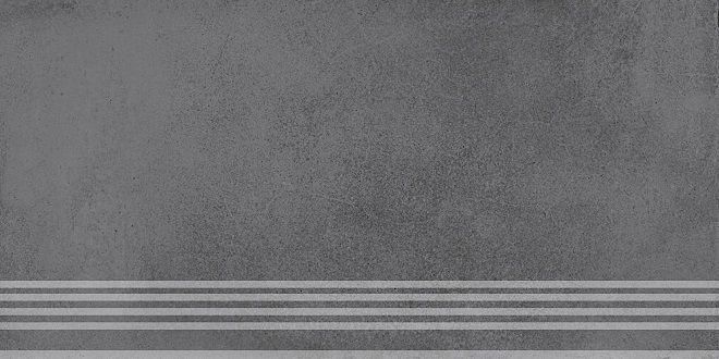 Ступени Ступень Мирабо серый темный обрезной 30x60