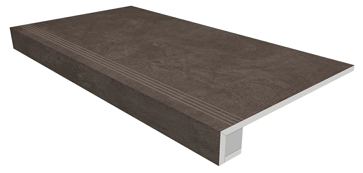 Ступени Комплект estima sr07 spectrum chocolate (33x120 непол. прямоугол. бортик с насечками + Подступенок 14,5x120) 33x120