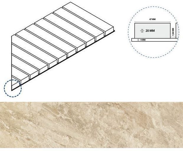 Керамогранит роуп решётка стрим 20 пр 25x60