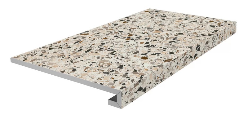 Ступени kerama marazzi km6060g0031rgcf фронтальная клееная Бричиола бежевый светлый матовый обрезной 33x60