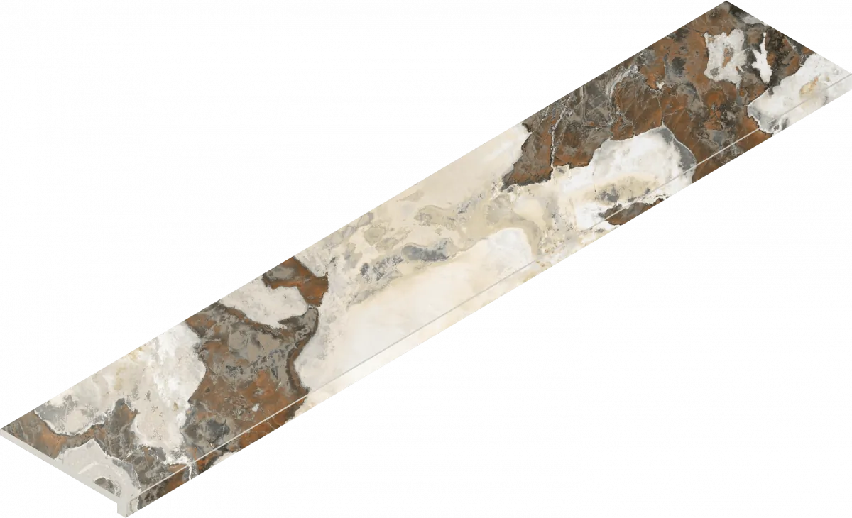 Ступени Италон Магма Довер Тайгер угловая правая 620070002992 белый 33x160