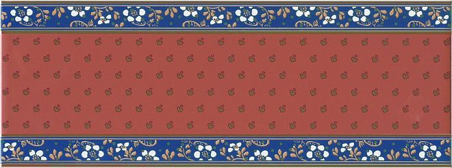 Керамическая плитка декор фонтанка красный 15x40