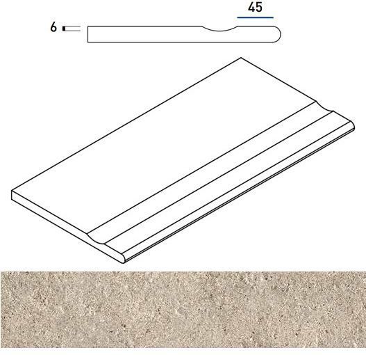 Керамогранит ДЕЗЕРТ БОРТИК 30x60 С ВЫЕМКОЙ ЗАКРУГЛ 30x60