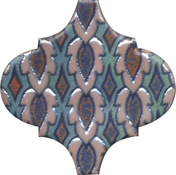 Керамическая плитка Панно kerama marazzi kmp3sta010m6x Арабески Марокко 1 (из 6 частей 6.5x6.5) 10x25