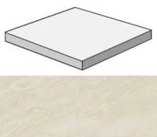 Ступени marvel imperial white scalino ang. lap. 33x33