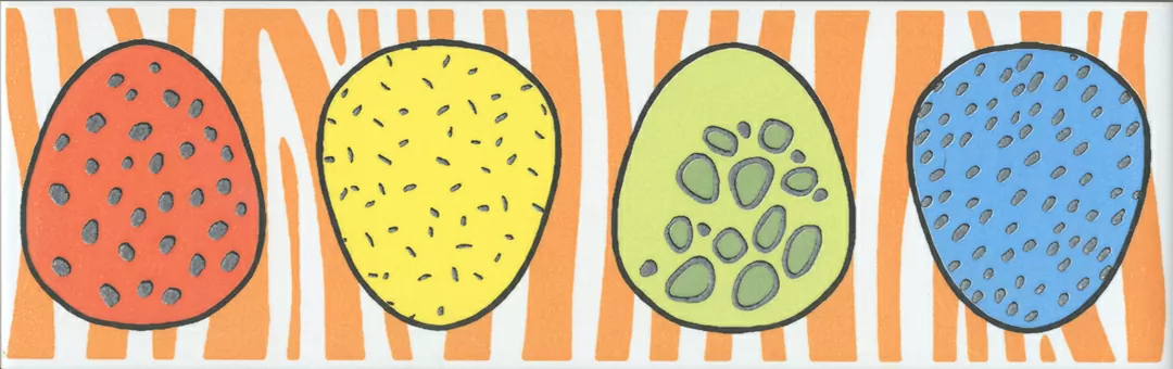 Керамическая плитка Бордюр kerama marazzi os\a247\5009 Динозаврики 1 матовый 6.3x20