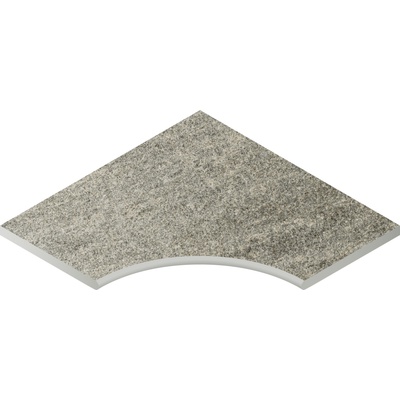 Керамогранит Бортик Нордика Сильвер угловой закругленный 30 620090001059 серый 60x60