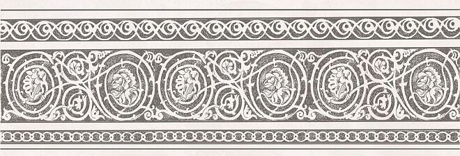 Керамическая плитка Бордюр Город на воде обрезной 8x25