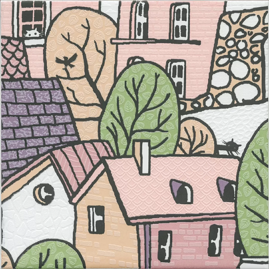 Керамическая плитка Декор kerama marazzi os\a227\5009 Городок 4 матовый 20x20