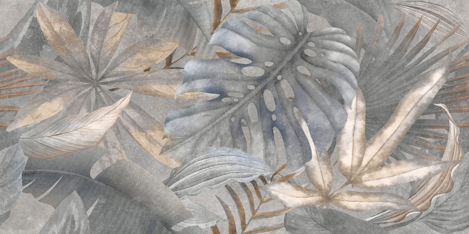 Керамогранит delacora Багамы Флористри Дарк d120240g серый 60x120