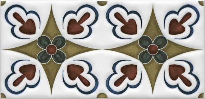 Керамическая плитка Декор Клемансо орнамент stg\b620\16000 7,4x15