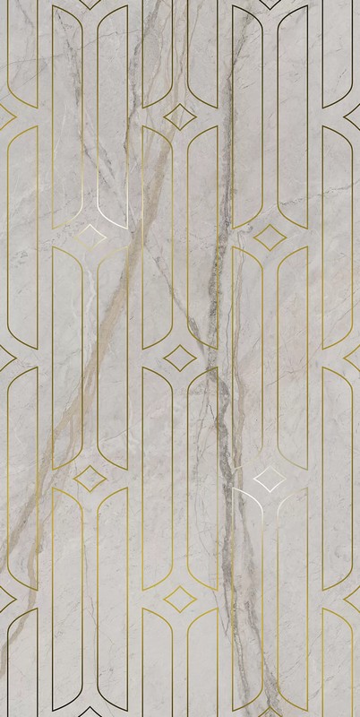 Керамическая плитка Декор kerama marazzi kmd3sta029br Ифран серый светлый глянцевый обрезной 60x119.5