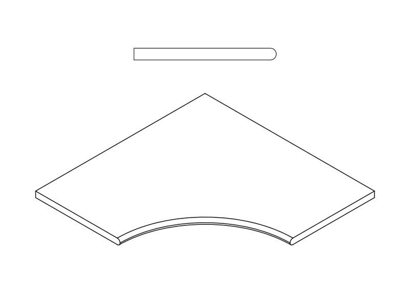 Керамогранит БЛЭК БОРТИК УГЛ.ЗАКР.30 60x60
