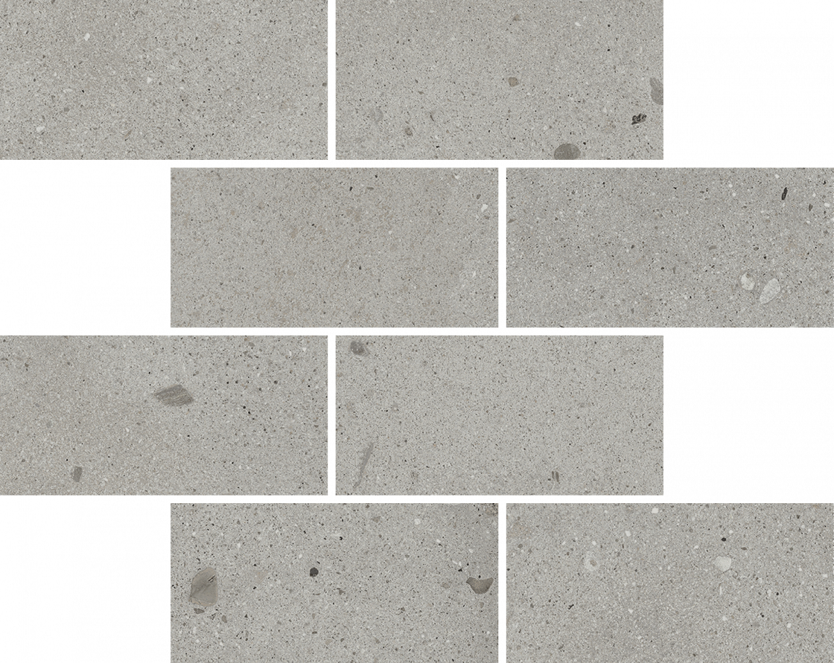 Мозаика Италон Авангард Сильвер Минибрик 610110001213 серый 23.7x29.5