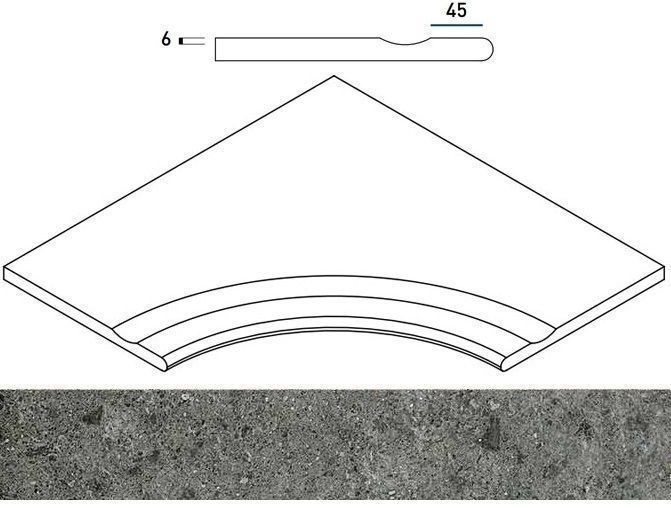 Керамогранит ГРЭЙ БОРtИК 60x60 С ВЫЕМКОЙ УГЛ.ЗАКР.30 60x60