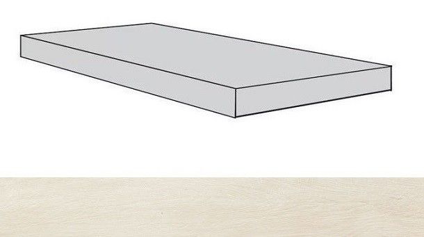 Ступени фрейм магнолия ступень угловая левая 33x120