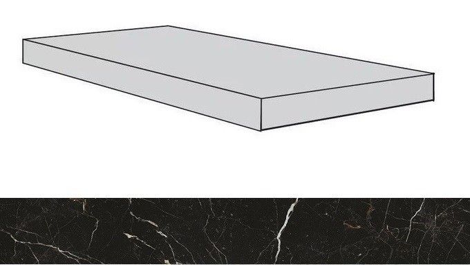 Ступени аллюр империал блек ступень угловая левая 620070001353 33x59