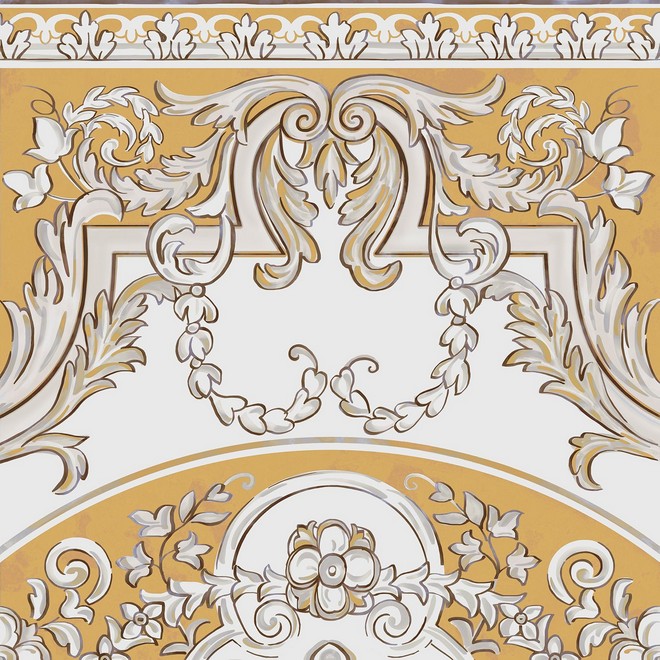 Керамогранит Декор Алмаш продолжение угла жёлтый 30x30