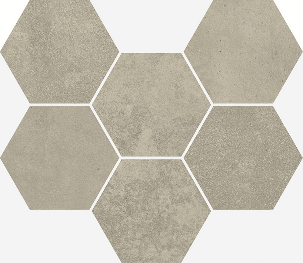 Мозаика terraviva greige mosaico hexagon 25x29