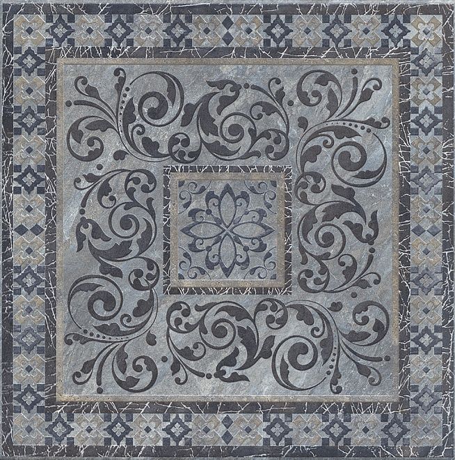 Керамогранит Декор Бромли серый тёмный 40,2x40,2