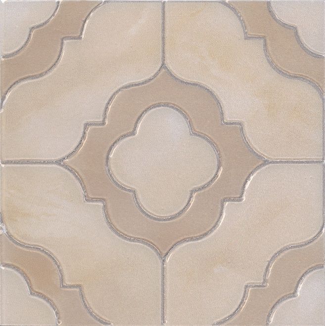 Керамогранит вставка помильяно беж лаппатированный 14,5x14,5