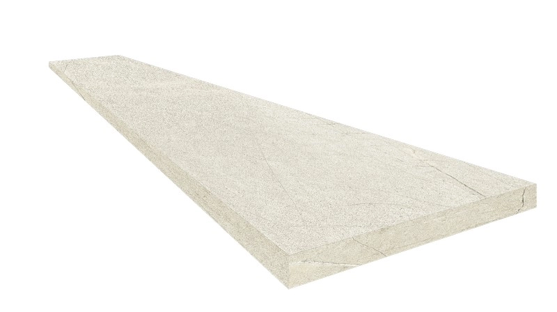 Ступени coliseumgres Фьямма Уайт угловая правая 620070002386 белый 33x60