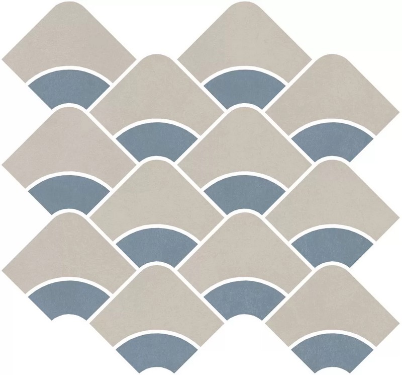 Керамическая плитка Декор kerama marazzi kmd2hid005br Таделакт наборный бежевый светлый, синий светлый матовый обрезной 28x30