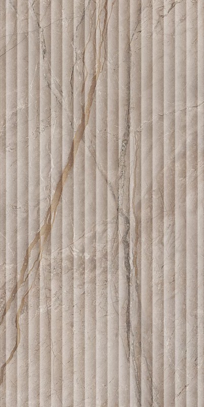 Керамическая плитка kerama marazzi km6012b0240r Ифран бежевый светлый глянцевый структура обрезной 60x119.5