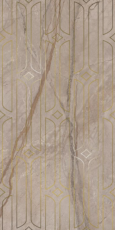 Керамическая плитка Декор kerama marazzi kmd3sta071br Ифран бежевый светлый глянцевый обрезной 60x119.5