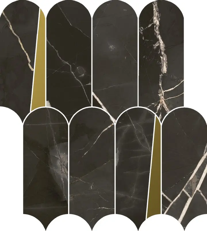 Мозаика Италон  Стелларис Абсолют Блэк Элегант 32,5х36,1 33х33