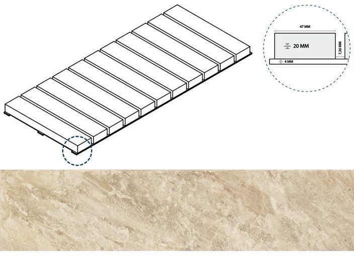Керамогранит роуп решётка стрим 20 25x60