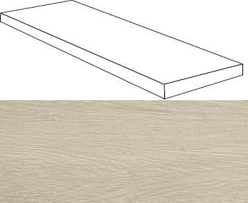 Ступени верити вайт угловая левая 33x120