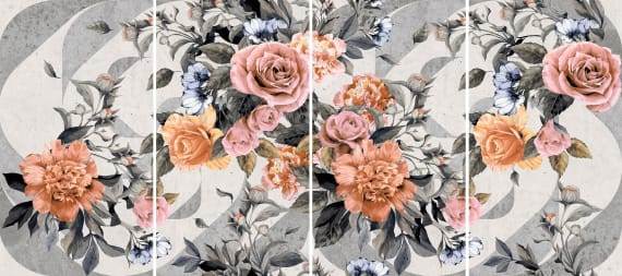 Керамическая плитка Лофт Стайл панно (комплект из 4 шт.) 45x100