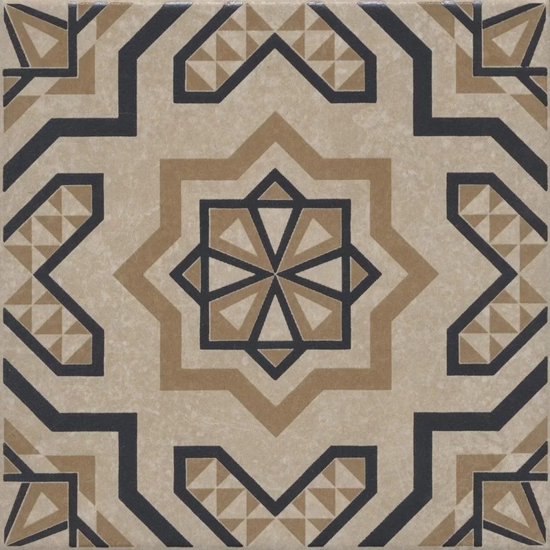 Керамическая плитка Декор kerama marazzi kmd3sta046gn Касабланка бежевый светлый матовый 20x20