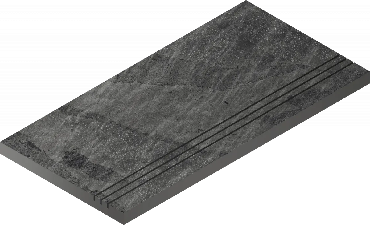 Бортик Италон Материя x2 Титанио грип 620090001210 черный 30x120